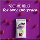 Luden's Dual Relief Cough Drops, Wild Cherry, Deliciously Soothing Lozenges with Menthol for Minor Everyday Throat Irritation, 25 Count