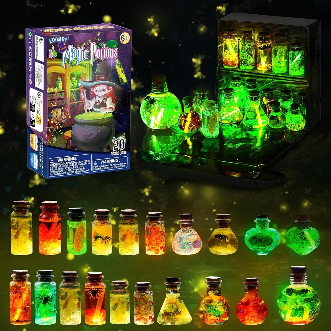 Magic Potions Craft Kit for Kids - Mix 20 Glow Witch Potion Bottles, Fairy Magic Potions Making Kit - Christmas Decorations Birthday Gifts for Girls Boys 6 7 8 9 10+ (Luminous) Magic Potions Craft Kit for Kids - Mix 20 Glow Witch Potion Bottles, Fairy Magic Potions Making Kit - Christmas Decorations Birthday Gifts for Girls Boys 6 7 8 9 10+ (Luminous)