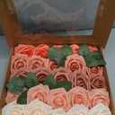 Ling's moment Artificial Flowers, 25Pcs 3" Roses in Coral Shades, Realistic DIY Foam Floral Decor for Wedding Bouquets/Centerpieces, Outdoor Party Backdrops, Room/Table, and Garden/Pot Decorations