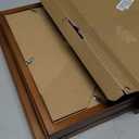 KINLINK 12x16 Picture Frame Brown, Solid Wood Frames with Acrylic Plexiglass for Pictures 11x14/9x12 with Mat or 12x16 without Mat,Wall Display Photo Frame, Set of 4