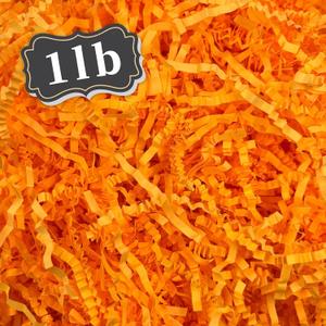 1 LB Fluorescent Orange Crinkle Cut Paper Shred Filler Great for Gift Wrapping, Basket Filling, Birthday, Wedding, Halloween, Thanksgiving, Christmas Day, New Year Party Decorations Filling Supplies