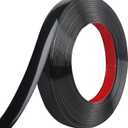 Peel and Stick Molding Trim Waterproof Mirror Tape Border Flexible Wall Trim Molding Self Adhesive for Home Decoration Wall Protection(32.8 Ft) (Black)