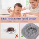 2 Pack Hair Drain Catcher,Square Drain Cover for Shower Silicone Hair Stopper with Suction Cup,Easy to Install Suit for Bathroom,Bathtub,Kitchen (Sliver Grey)