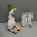 8 Sets One Silly Goose Birthday Decoration 15.7 Inch Soft Silly Goose Stuffed Animal Hat with Wood Table Decor for Birthday Party Decoration