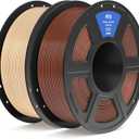 ELEGOO PETG Filament 1.75mm Brown & Beige 2KG, 3D Printer Filament Dimensional Accuracy +/- 0.02 mm, 2pcs 1kg Spool(2.2lbs) Fits for Most FDM 3D Printers