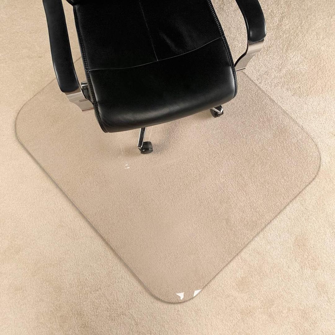 [UpgradedVersion] Crystal Clear 1/5" Thick 47" x 40" Heavy Duty Hard Chair Mat, Can be Used on Carpet or Hard Floor