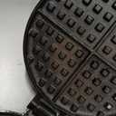 7 Inch Round Cast Iron Waffle Iron Plant Oil Care Two Piece Hinged Non Electric Waffle Maker for Indoor and Outdoor Picnics