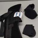 Travel Pillow Combo with Chin Strap, Airplane Pillows with 3D Eye Mask for Sleeping, 360 Support Plane Head Strap for All Plane Seats, Long Flights Essentials, Stop Bobblehead, Black