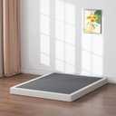 SHLAND King Box Spring, 5 Inch Box Springs King Size Basics Bed Base, Mattress Foundation, Black Heavy Duty Metal Structure with Cover, Noise Free, Easy Assembly