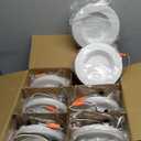 12 Pack 5/6 Inch LED Can Lights with Night Light, Metal 5CCT Retrofit Recessed Lighting Selectable 2700K-6000K Dimmable, 12W=75W, 1200LM Downlight with Metal Smooth Trim - ETL and Energy Star