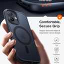 TORRAS Magnetic Shockproof for iPhone 17 case with Camera Control, [12FT Military Grade Drop Protection][Fit for MagSafe], Slim Translucent Anti-Fingerprint & Soft Touch Case for iPhone 17, Black