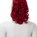 CAISHA 2 IN 1 Ponytail 12" Or 14" Hairpiece Clip On Extension Voluminous Wavy Red H10-2