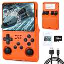 30000 in 1 Retro Handheld Game Console, 3.5 inch IPS Screen, More Than 20 Emulator, 256G TF Card (Orange)