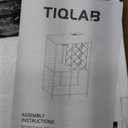 TIQLAB 3-Tier Wine Rack Cabinet, Modern Liquor & Coffee Bar Cart with Shelves, Glass Holder and Power Socket, Bar Table for Kitchen, Dining Room