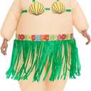 Spinosaurus Inflatable Luau Hula Skirt Costume,Hawaiian Themed Party Funny Blow Up Costumes for Adult Beach Inflatable Suit, Suitable for 62-75 inch/5.24-6.24 ft