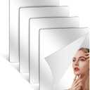 Self Adhesive Unbreakable Acrylic Mirror Full Length Mirror Tiles Flexible Plastic Mirror Sheets 2MM Thick Mirror,Frameless Small Mirror for Home Wall Decor Gym DIY Craft (4, 12"14")