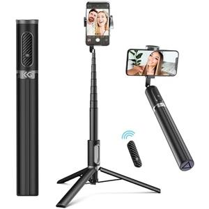 KraftGeek 62" Selfie Stick Phone Tripod, iPhone and Android Cell Phone Stand, Wireless Remote, Adjustable Phone Holder, Premium Anti-Shake Travel Tripod for Video Recording and Photos