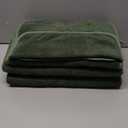 REDKISS 6-Piece Bath Towel Set - 2 Washcloths, 2 Hand Towels, 2 Bath Towels | Ultra-Fiber Coral Fleece, Super Absorbent, No Lint & No Fading | Perfect for Bathroom, Spa, Gym | Family -Olive Green