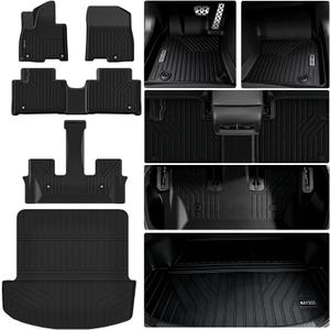 Floor Mats for 2026 Hyundai Palisade Hybrid Accessories, fit SELSEL PremiumLimitedCalligraphy, Cargo Mat Custom TPE All Weather Protection Full Coverage Trunk Liner & Floor Liner for Palisade