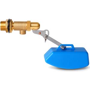 Brass Float Valve 3/4 Inch, Livestock Water Tank Float Valve Switch Brass Float Ball Valve Shut Off Pool Auto Fill Valve for Automatic Waterer
