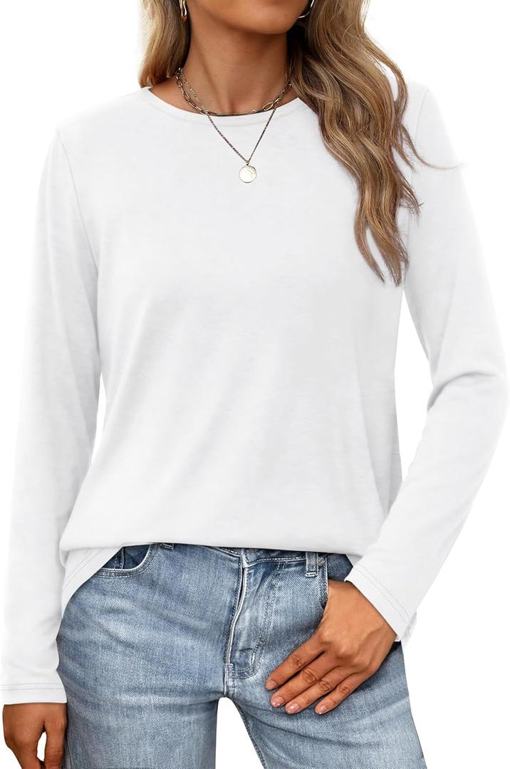 XIEERDUO Long Sleeve Shirts for Women Plus Size Fall Fashion 2025 Dressy Casual White Vacation XXL