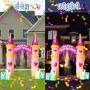 10FT Inflatable Birthday Arch Birthday Decoration with Built-in LED Lights for Indoor and Outdoor Yard Lawn Decoration