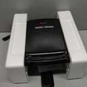 George Foreman 4-Serving Removable Plate Electric Grill and Panini Press, George Tough Non-Stick Coating, Drip Tray Catches Grease, Black