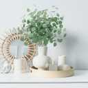 6pcs Eucalyptus Stems Greenery Stems Fake Leaves Artificial Silk Flowers Bouquet Faux Branches Centerpiece Flores Plants for Home Party Decor Wedding Decoration