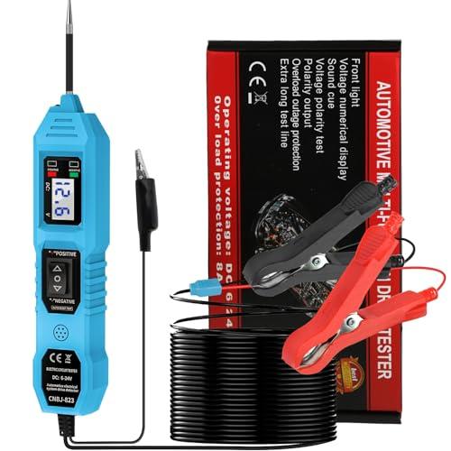 Power Circuit Probe Tester, 6V/12V/24V DC Circuit Tester Automotive, Multifunctional Car Electric Circuit Tester Power Fuse & Voltage Tester Light, Short Circuit Breake Finder Electrical Tools, Blue