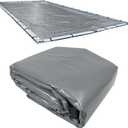 Robelle 18 x 40 ft Industrial Ultra Winter Pool Cover for Inground Pools | Gray Pool Cover, 5 ft Overlap (23 x 45ft Cover Size), Solid 14 x 12 Scrim, 4.5 oz/yd2,