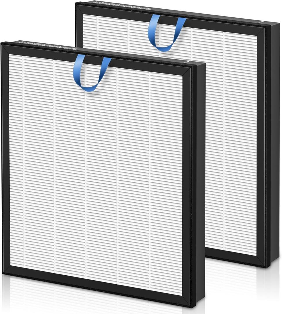 Vital 100S Replacement Filter for LEVOIT Vital 100S and Vital 100S-P Air Purifier, HEPA and High-Efficiency Activated Carbon Filter, Vital 100S-RF, 2 Pack, White