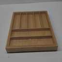 Purawood Bamboo Drawer Organizer - Expandable Silverware Organizer & Utensil Drawer Organizer, Cutlery Tray with Dividers, 7-9 Slots- Kitchen Organizer for Utensils & Flatware (Natural)