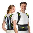 Rakiie Posture Corrector for Women Men, 4 Full Back Support Brace Bars, Adjustable Shoulder Straightener with Cushioned Pads for Hunchback, Round Shoulders, Back Pain Relief, Purple M
