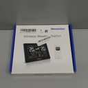 Newentor Weather Station Wireless Indoor Outdoor Thermometer, Color Display Digital Weather Thermometer with Atomic Clock, Barometric Pressure, Forecast Station with Adjustable Backlight, White, 2 Sensor