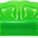 Kigley Inflatable Chair Blow Up Couches Transparent Inflatable Sofa Seat Yard Patio Portable Air Couch Furniture for Outdoor Indoor Camping Beach Room(Double Seat,Green)