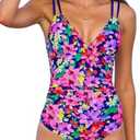 CUPSHE Women's One Piece Swimsuit Long Torso Tummy Control Bathing Suit V Neck Double Straps Back Cutout O-Ring