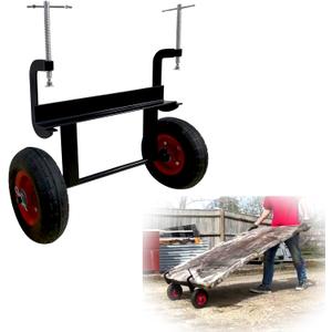 Panel Dolly, 600LBS Capacity Slab Dolly, Heavy-Duty Drywall Mover with 8" Wheels, Adjustable Clamp Panel Cart for Drywall Sheet, Material Handling, All Terrain Moving Cart