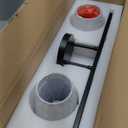 2-Light Bathroom Vanity Light Fixtures in Matte Black Finish, Modern Bedside Wall Sconces with Flared White Fabric Shade for Bathroom, Hallway, Living Room, Kitchen, VL837-MB-2