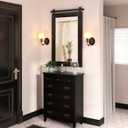 COGOOD Farmhouse Bathroom Mirrors for Over Sink - 30 x 22 Black
