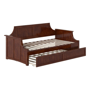 AFI Cambridge Twin Wood Daybed with Twin Size Trundle in Walnut