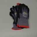 LOCCEF Work Gloves MicroFoam Nitrile Coated-6 Pairs,Endurance Seamless Knit Nylon,Dots on palm,Tacky Dot Grip Gloves