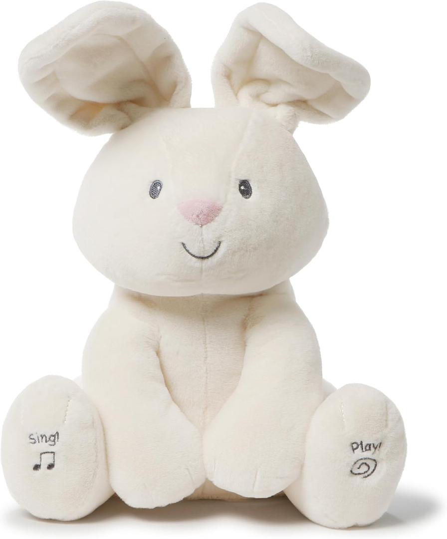 GUND Baby Flora the Bunny Animated Plush, Singing Stuffed Animal Toy for Ages 0 and Up, Cream, 12" 