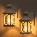 2-Pack Outdoor Wall Lights, Porch Lights, Waterproof Outdoor Wall Sconce, Exterior Light Fixture White with Clear Glass Shade for Garage Patio Front Door Balcony, 12in.