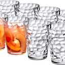 16-Ounce Plastic Tumblers (Set of 8), All-Clear Reusable Plastic Cups, Stackable, BPA-Free, Shatter-Proof, Dishwasher-Safe