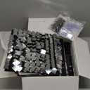 Qcity Silver Shimmer Wall Backdrop 24PCS, Black Back Not See-Through Design, Square Sequin Glitter Backdrop Panel, Perfect for Outdoor Events, Birthdays, Wedding and Party Decoration (Siver)