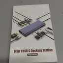 Docking Station 3 Monitors for HP/MacBook/Dell/Lenovo/Surface, USB C Docking Station with Dual 4K@60Hz HDMI & 4K DP, 14-in-1 USB C Hub with 100W PD, USB-A/C 3.1, 1Gbps Ethernet, SD/TF, 3.5mm Audio/Mic