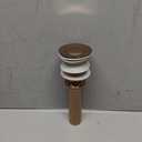 Akicon Copper Push Button Bathroom Sink Drain Stop & Pop up Lavatory Stopper with Overflow Bathroom Basin