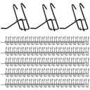 4 Inch Grid Wall Hooks, 100 Pcs Heavy Duty Gridwall Panel Hooks Store Garage Wall Mount Organizers Storage Grid Wall Display Hangers Gridwall Accessory for Retail, Craft Show, Home Setup (Black)