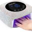 Lavinda UV LED Nail Lamp for Gel Nails, Cordless Rechargeable Nail Light with 4 Timer Settings, Touch LCD Display, Removable Base, 54W Professional Nail Dryer for Salon Home Use Diamond Design