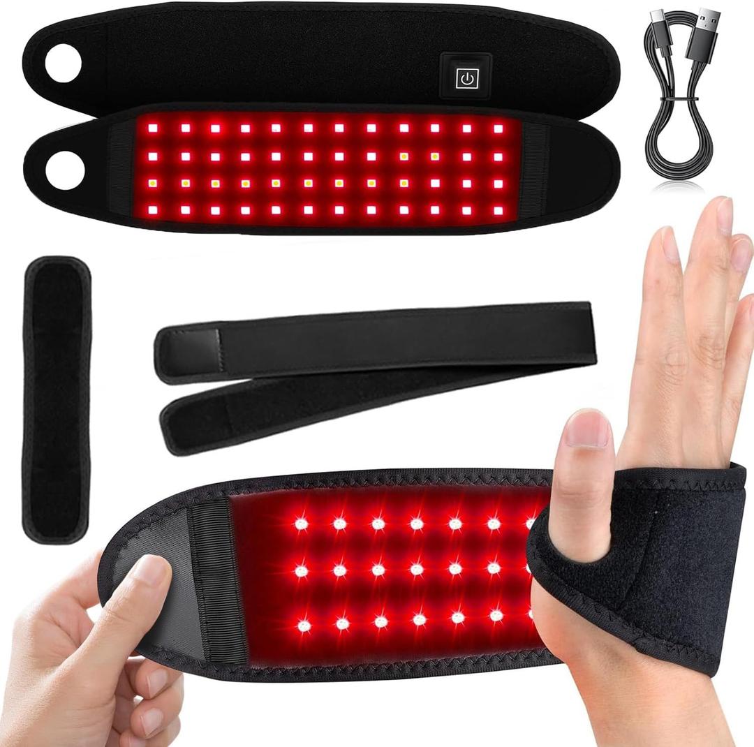 Red Light Therapy Wrap  Infrared Pain Relief for Hands, Wrists, Neck, Back & Legs | 660nm & 850nm Dual Wavelength | Muscle Recovery & Joint Support